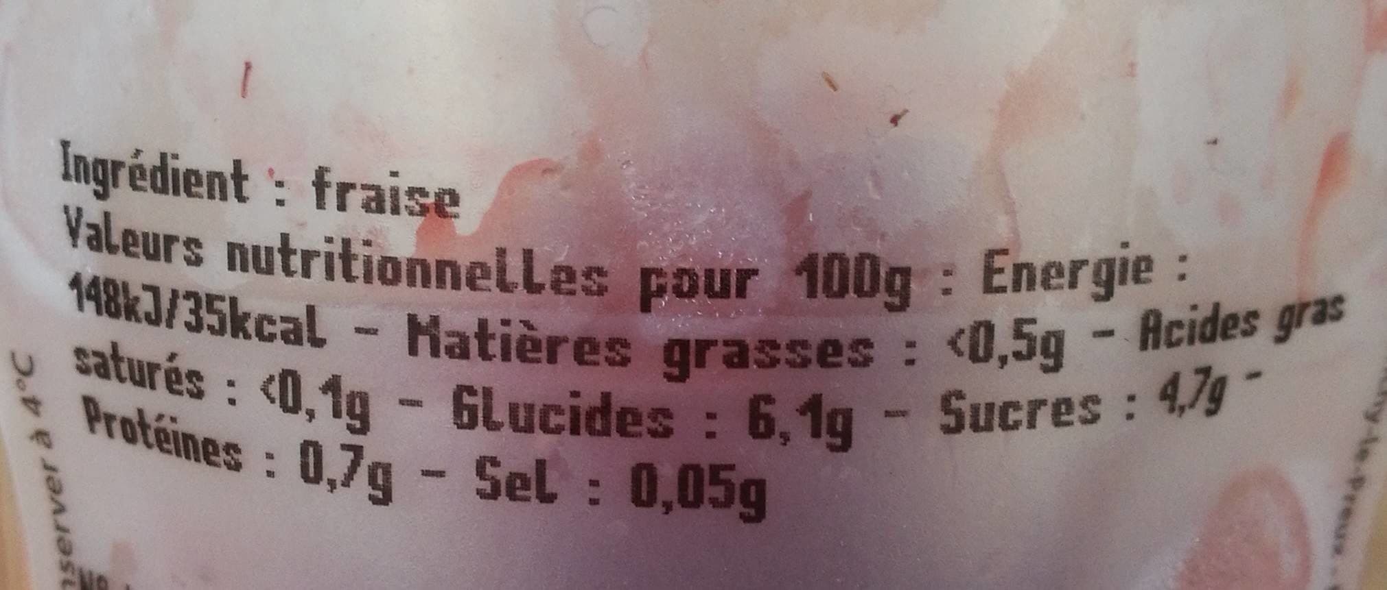 Open Food Facts Fraises coupées packshot