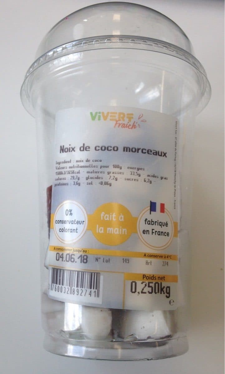 Open Food Facts Noix de coco morceaux packshot