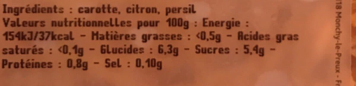 Open Food Facts Carotte râpée, 250g packshot