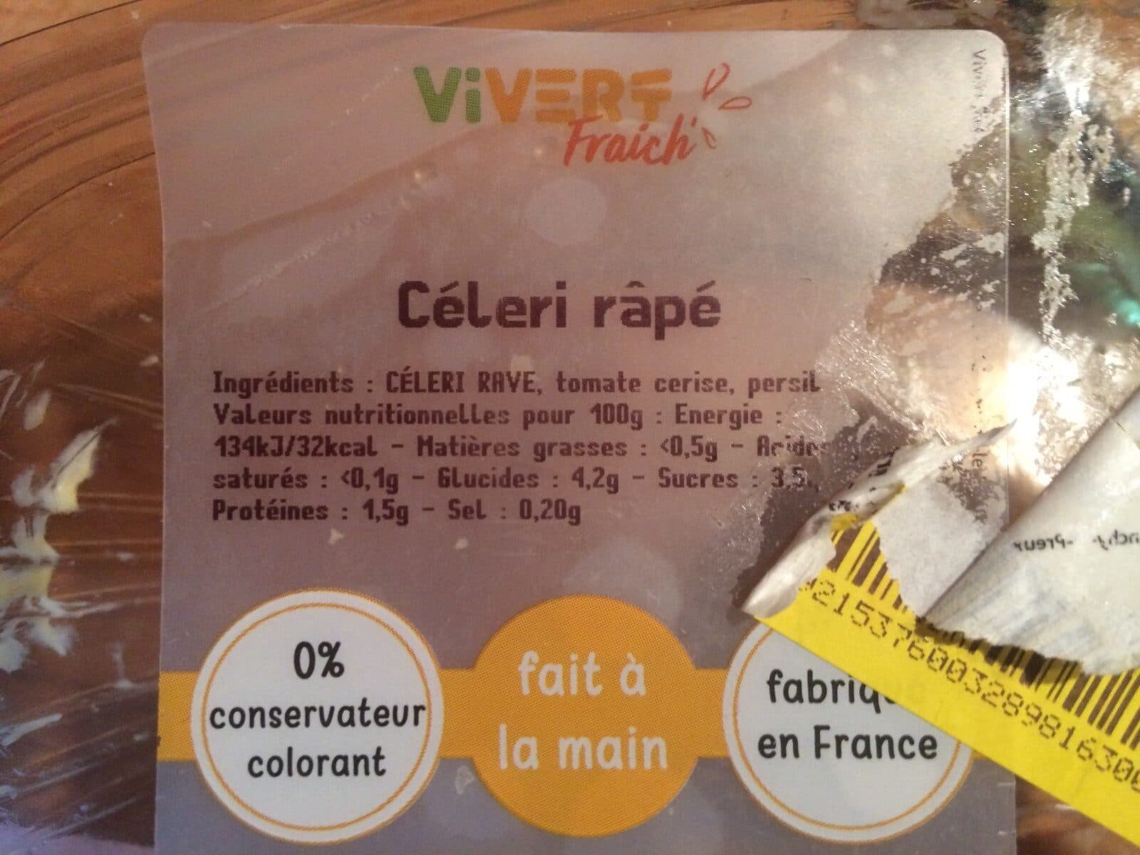 Open Food Facts Céleri rave râpée, 200g packshot