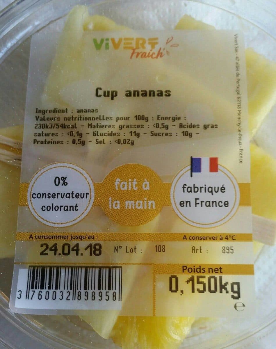 Open Food Facts Cup ananas packshot
