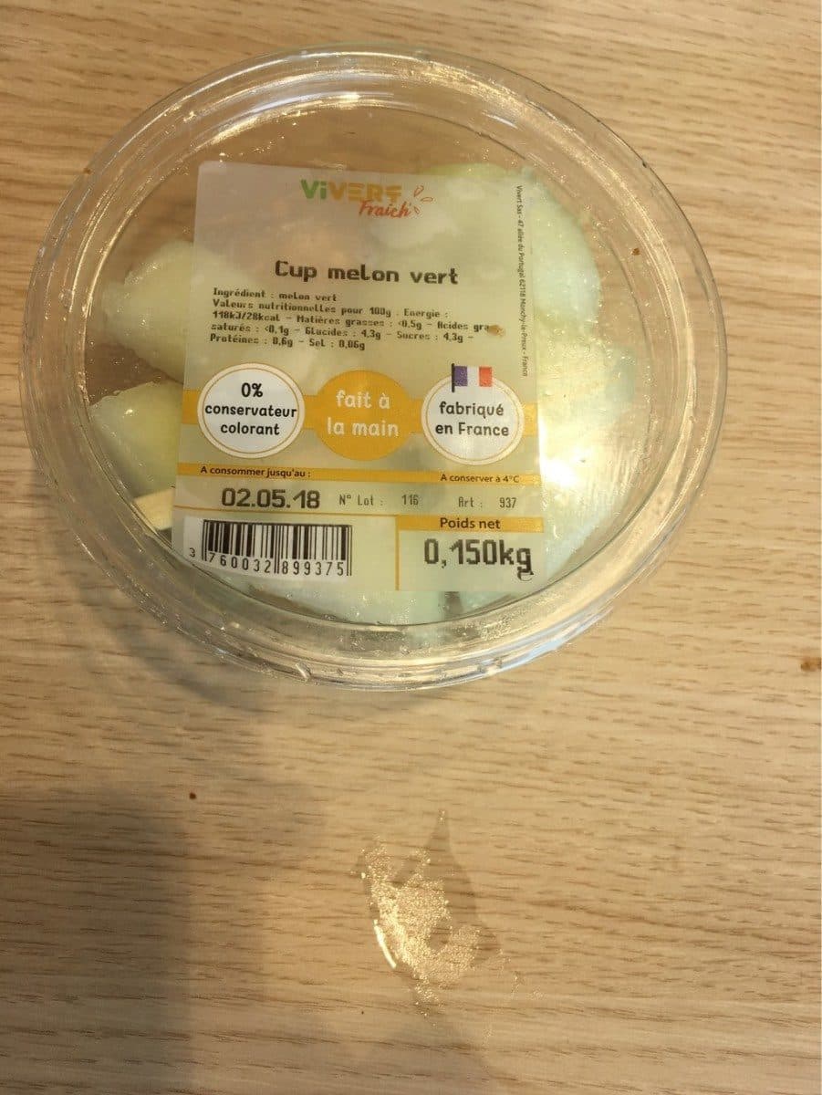 Open Food Facts Cup melon vert packshot