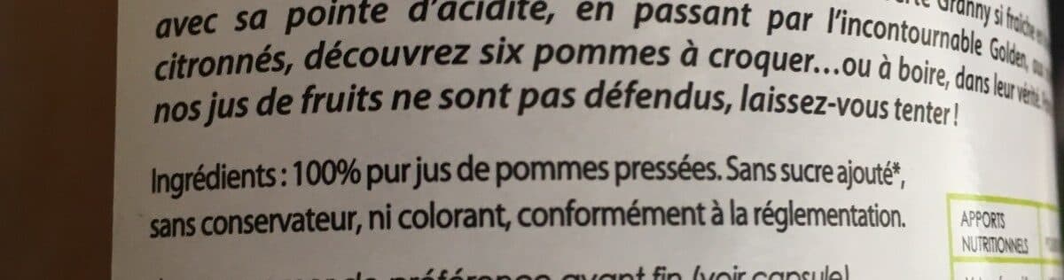 Nature de pommes 100% Jus de pommes Gala packshot