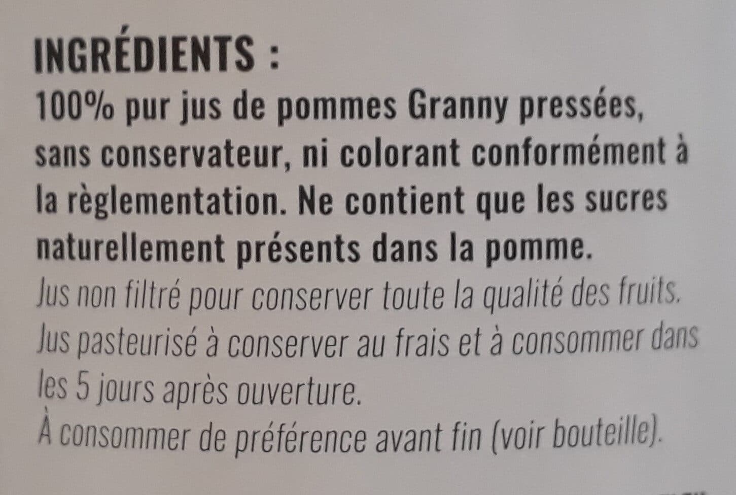 Nature de pommes Nature de pommes Granny packshot
