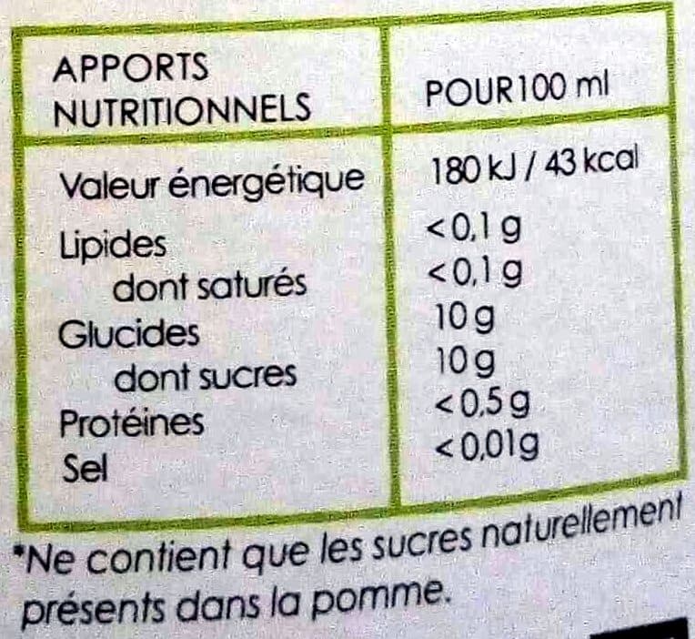 Nature de pommes 100% Jus de pommes Tentation packshot