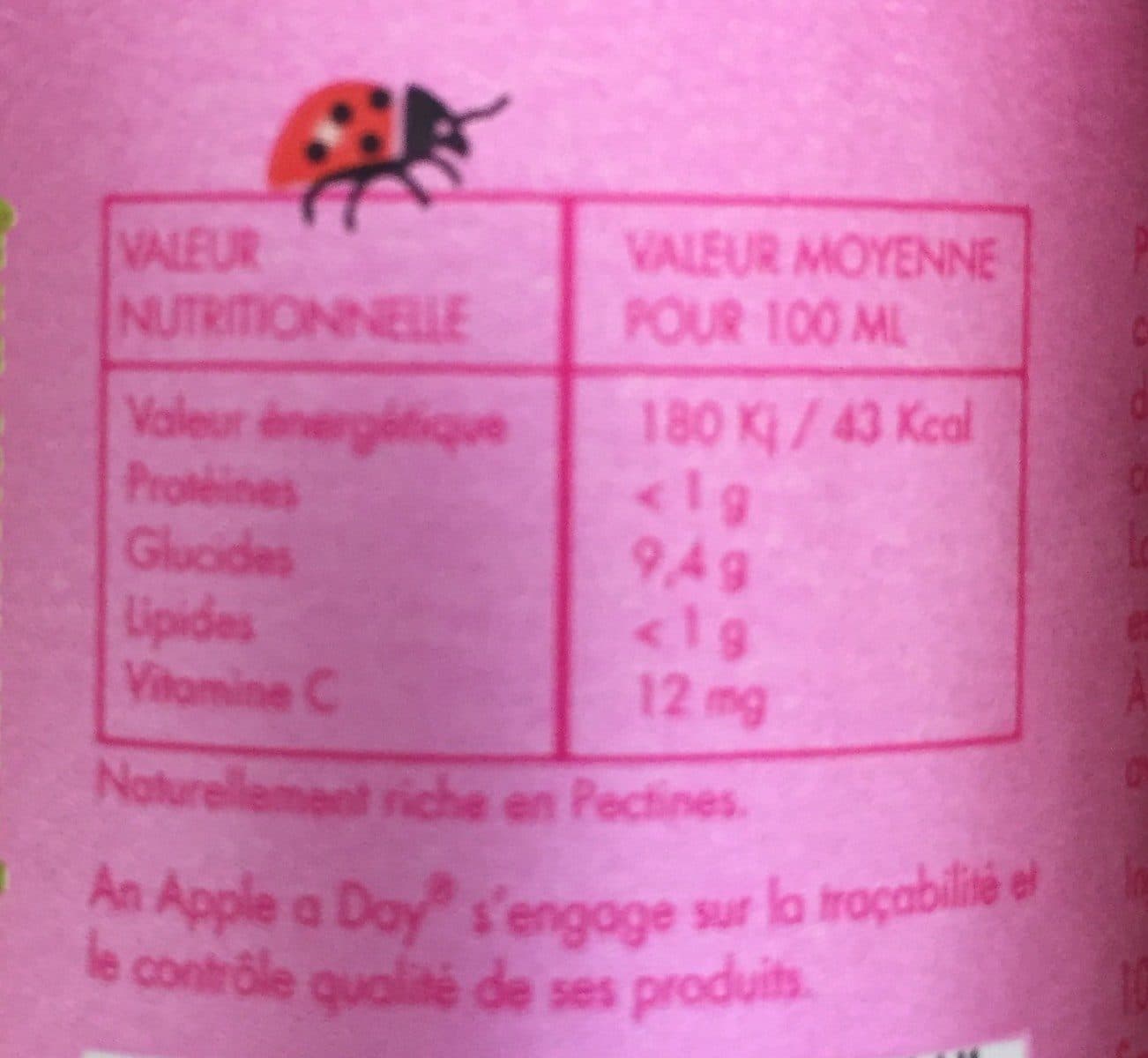 Open Food Facts Jus de pomme Pink Lady 20cl packshot