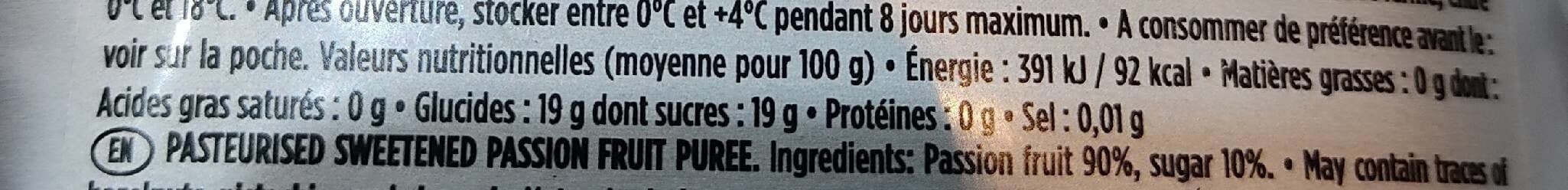 Open Food Facts Puree fruit de la passion packshot