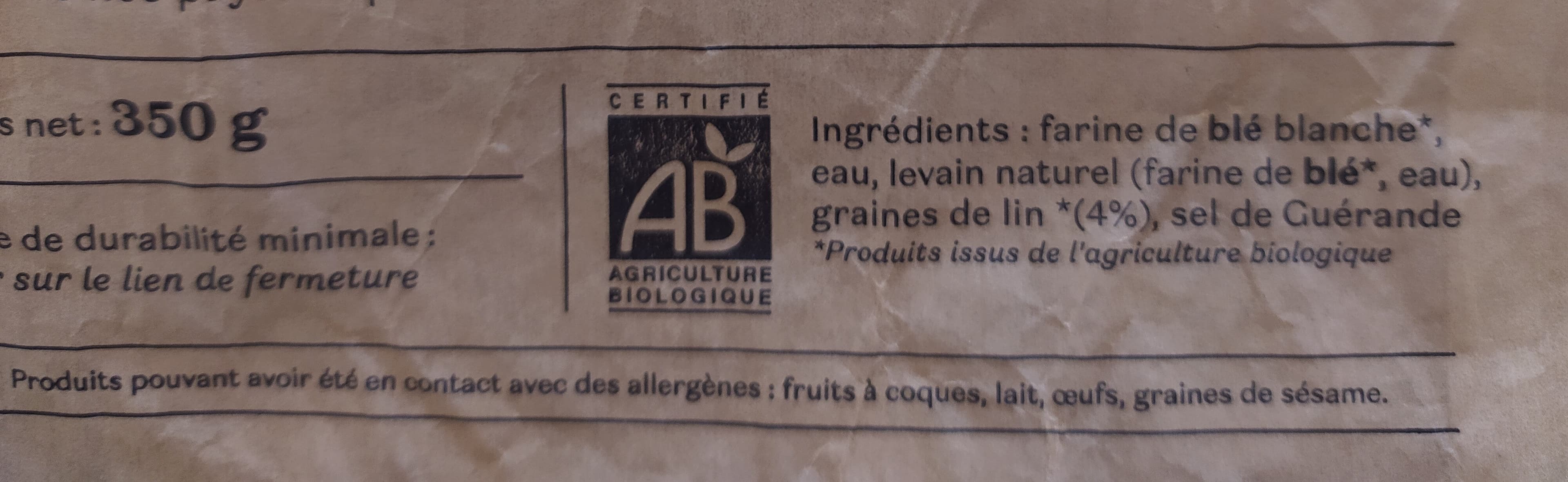 Pain Canevet Petit pain au lin packshot