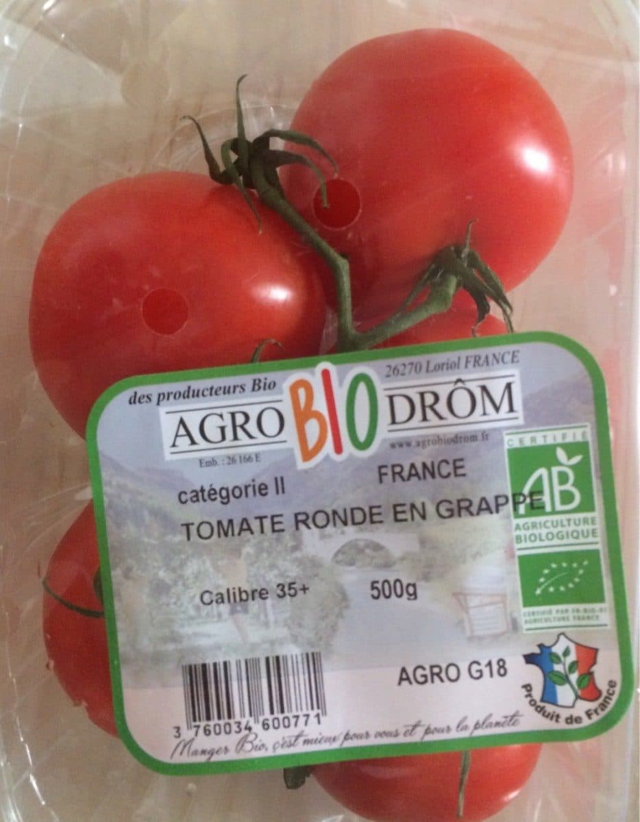 Agrobiodrôm Tomates rondes en grappe packshot