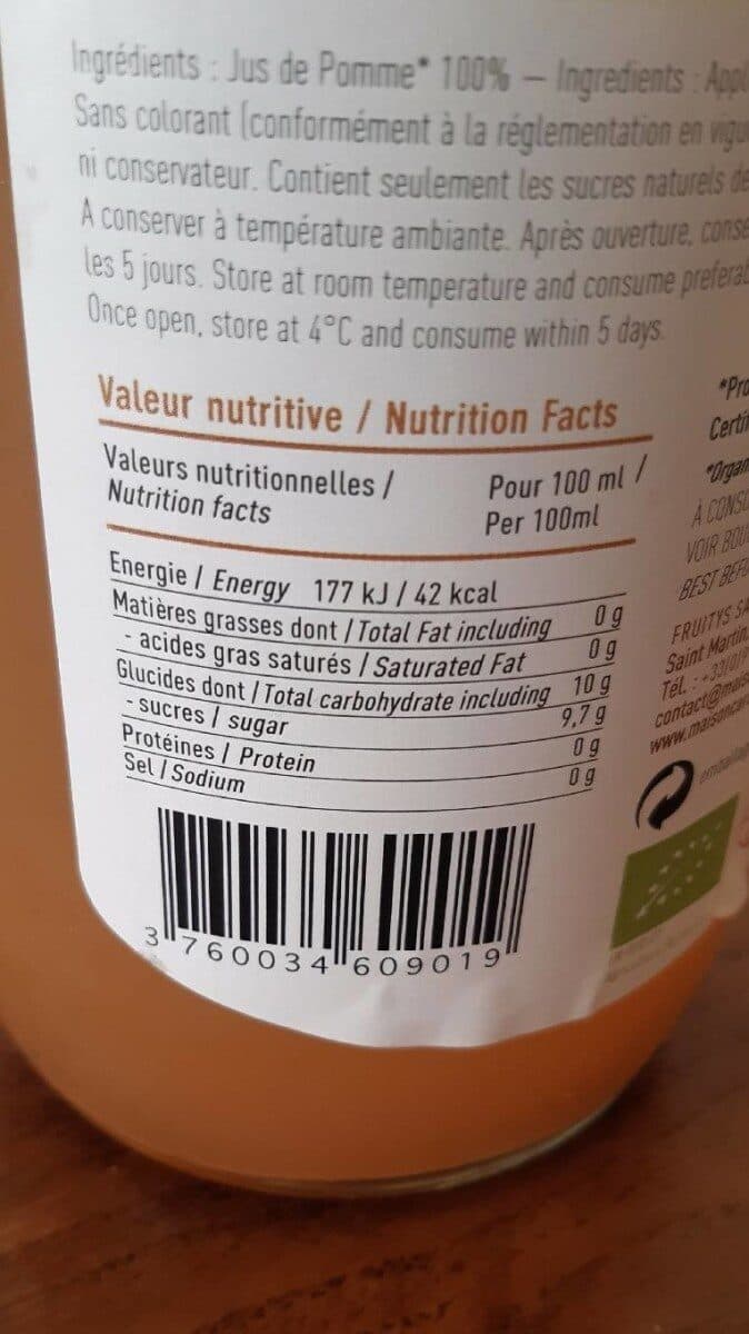 Terres De Saint-Martin Pur jus du Pomme packshot