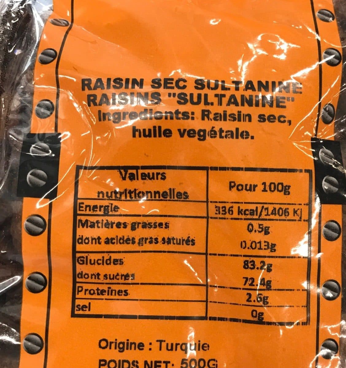 Open Food Facts Raisin sec packshot