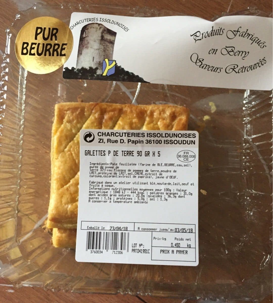 Charcuteries Issoldunoises Galette de Pomme de Terre packshot