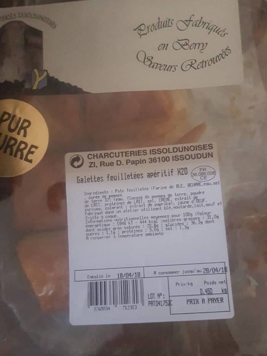 Charcuteries Issoldunoises Galettes Feuilletées Apéritif packshot