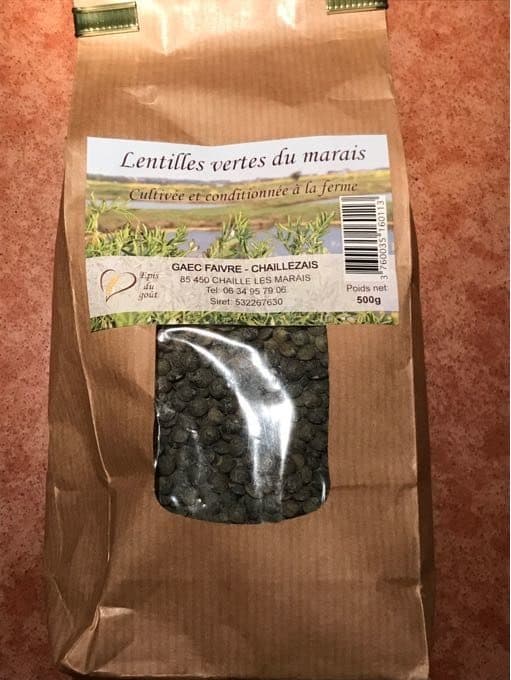 Gaec faivre - chaillezais Lentilles vertes du marais packshot