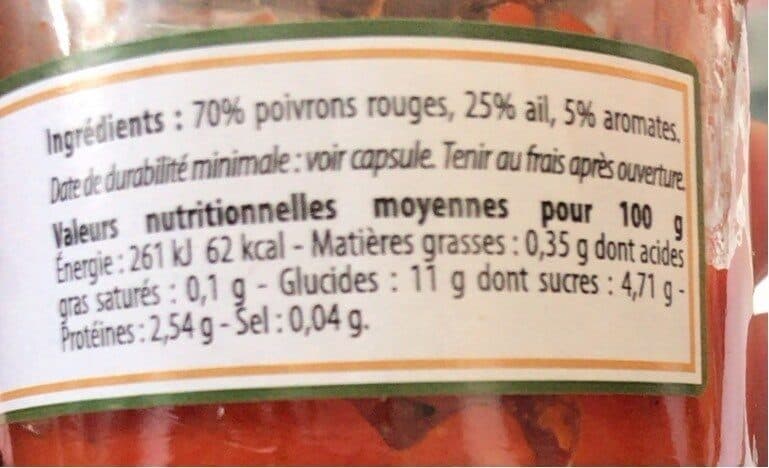 L'Atelier des Saveurs Poivronade packshot