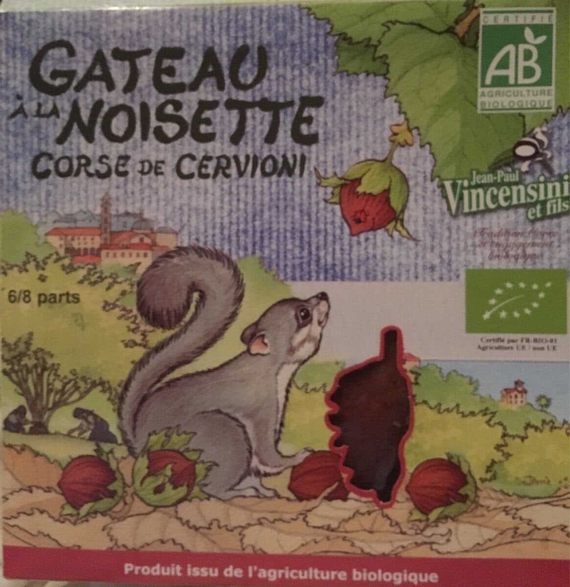 Jean-Paul Vincensini et fils Gâteau à la noisette Corse de Cervioni packshot