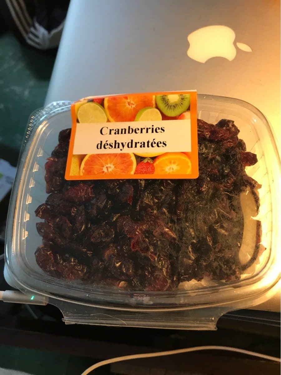 Open Food Facts Cranberries Déshydratées packshot