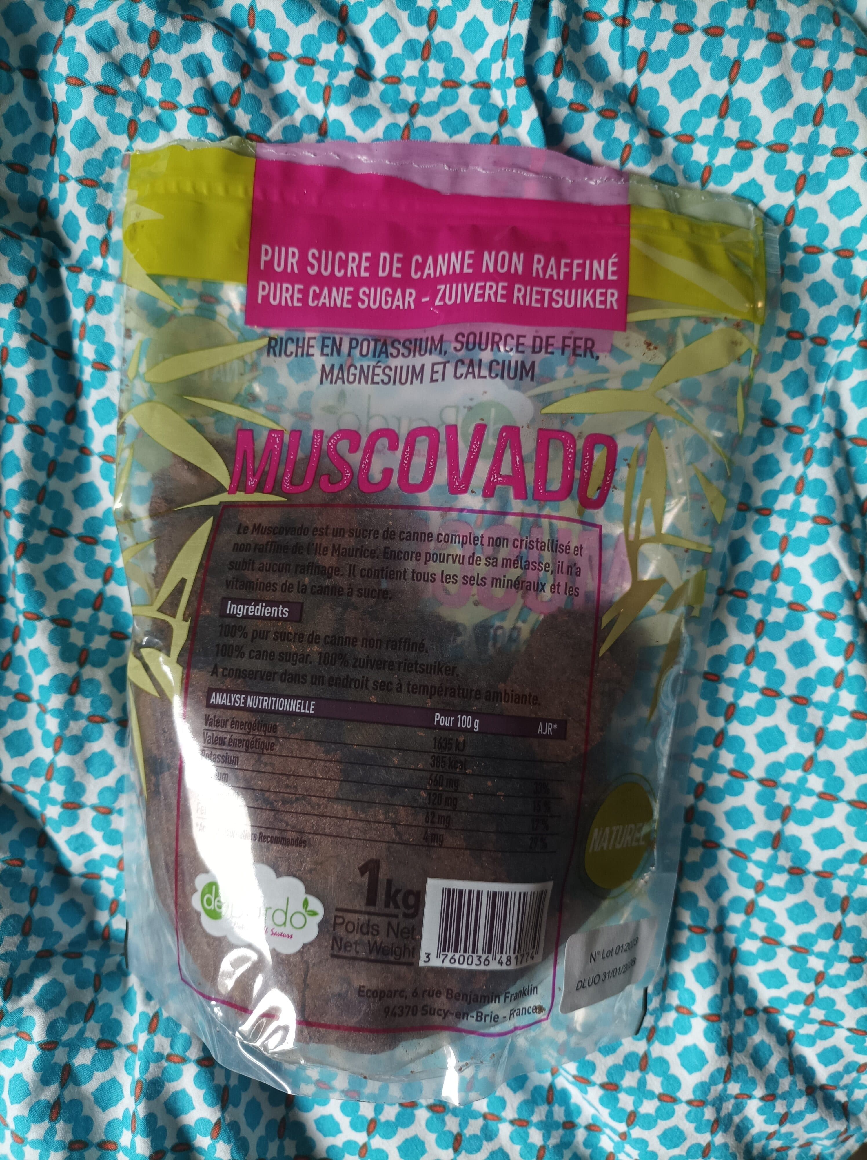 De bardo Muscovado pur sucre de canne non rafiné packshot