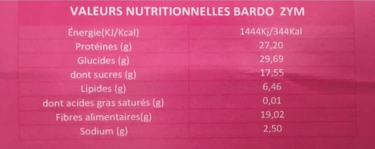 Open Food Facts Bardo Zym Amandes Probiotiques Bio - 500G - De Bardo packshot