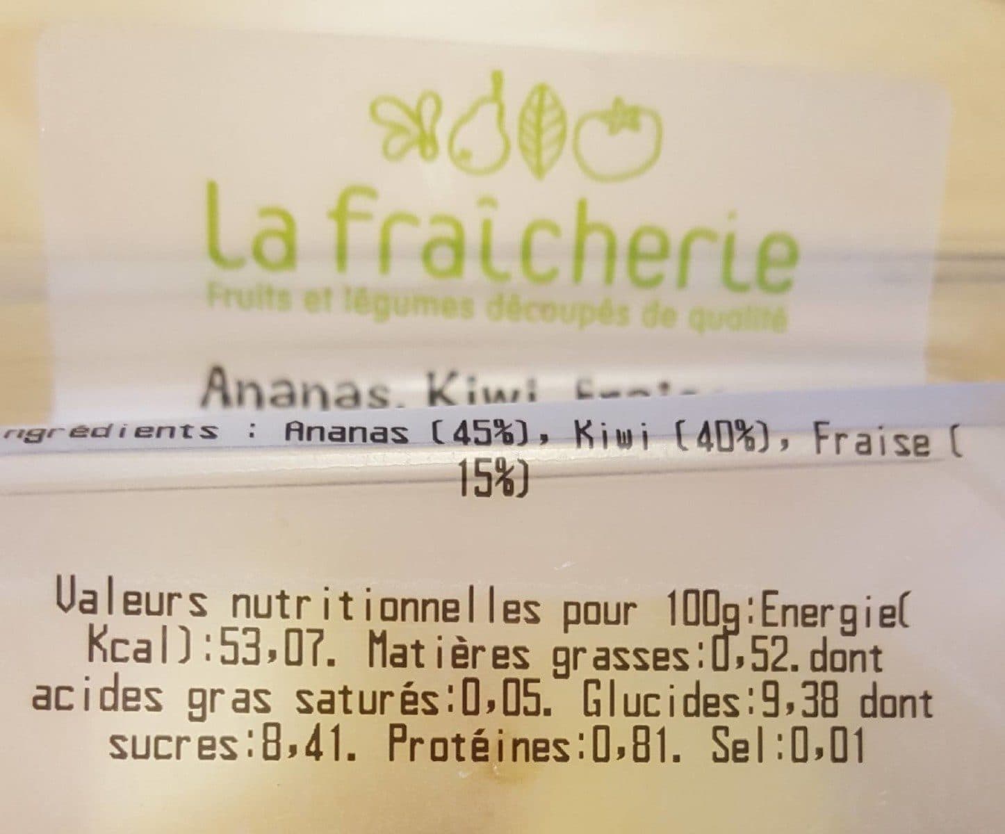 Open Food Facts Ananas Kiwis Fraises découpés packshot