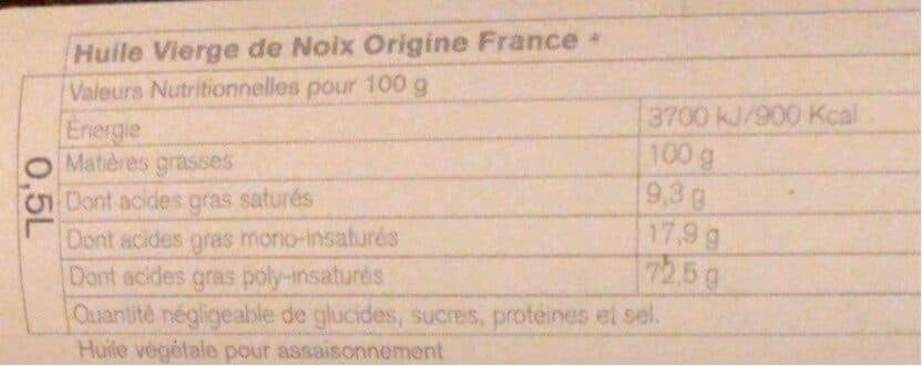 Huilerie d' auron Huile de noix packshot