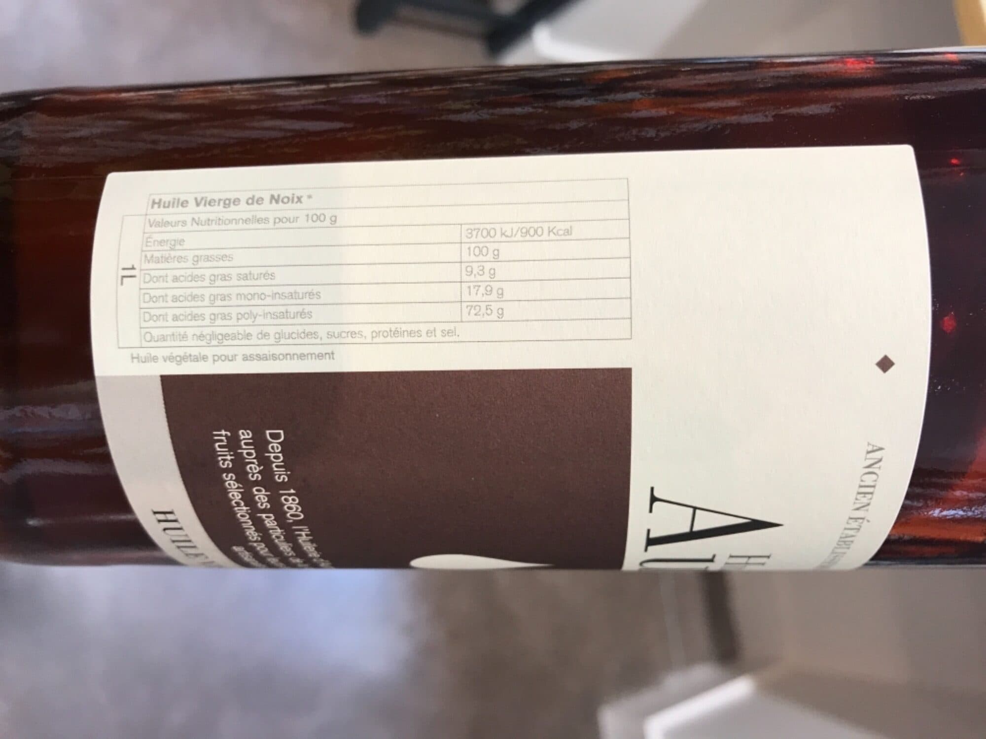 Huilerie D'auron Huile vierge de noix packshot