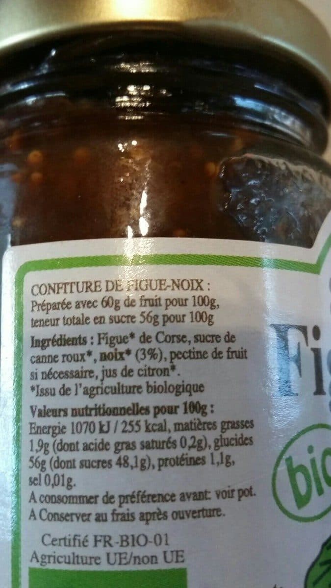 Jean-Paul Vincensini et fils Confiture figue-noix packshot