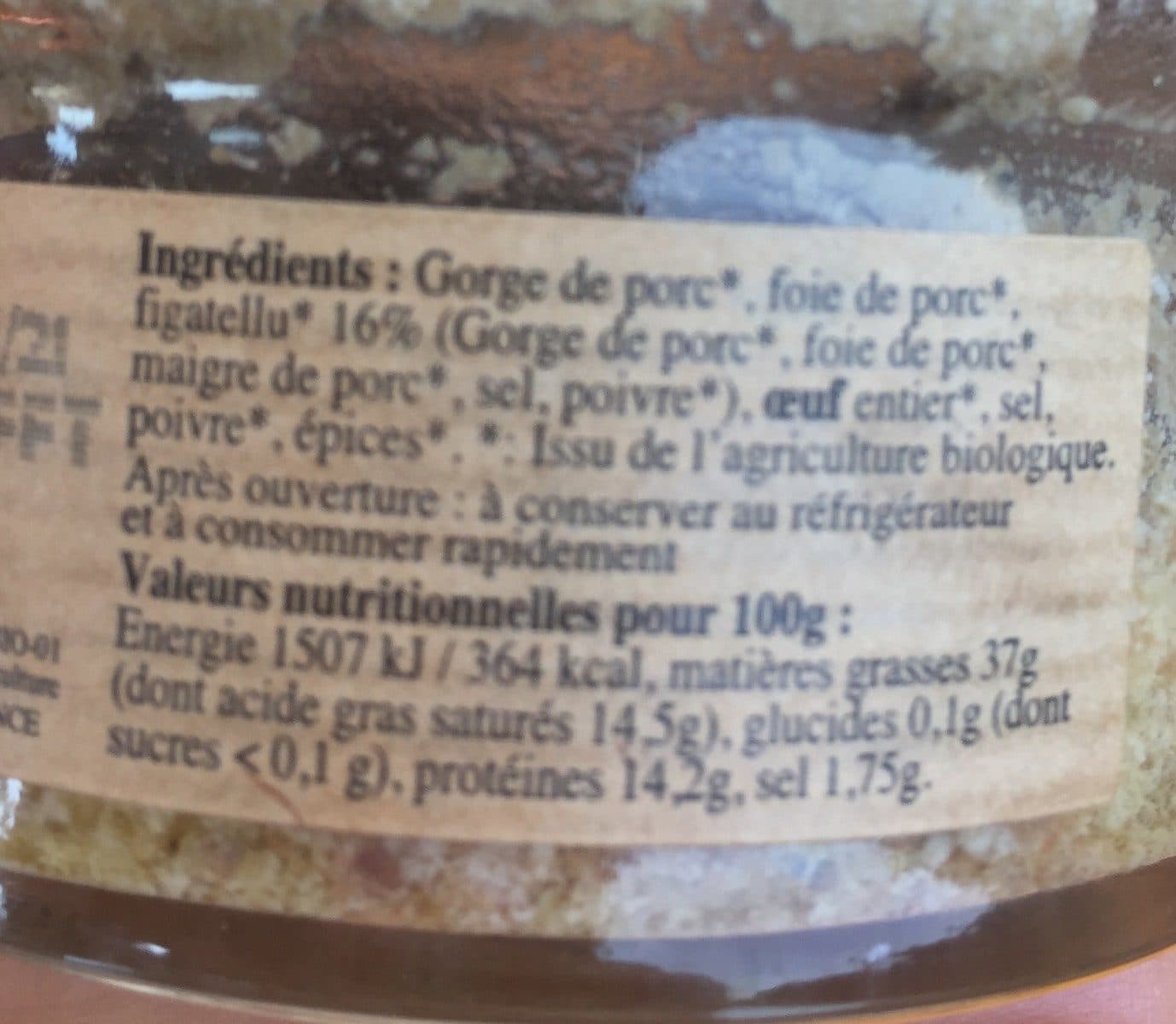 Porcu Allegru Terrine bio figatellu packshot