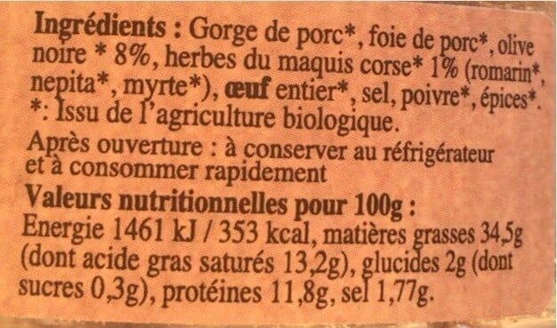 Porcu Alegru Terrine Bio sanglier packshot