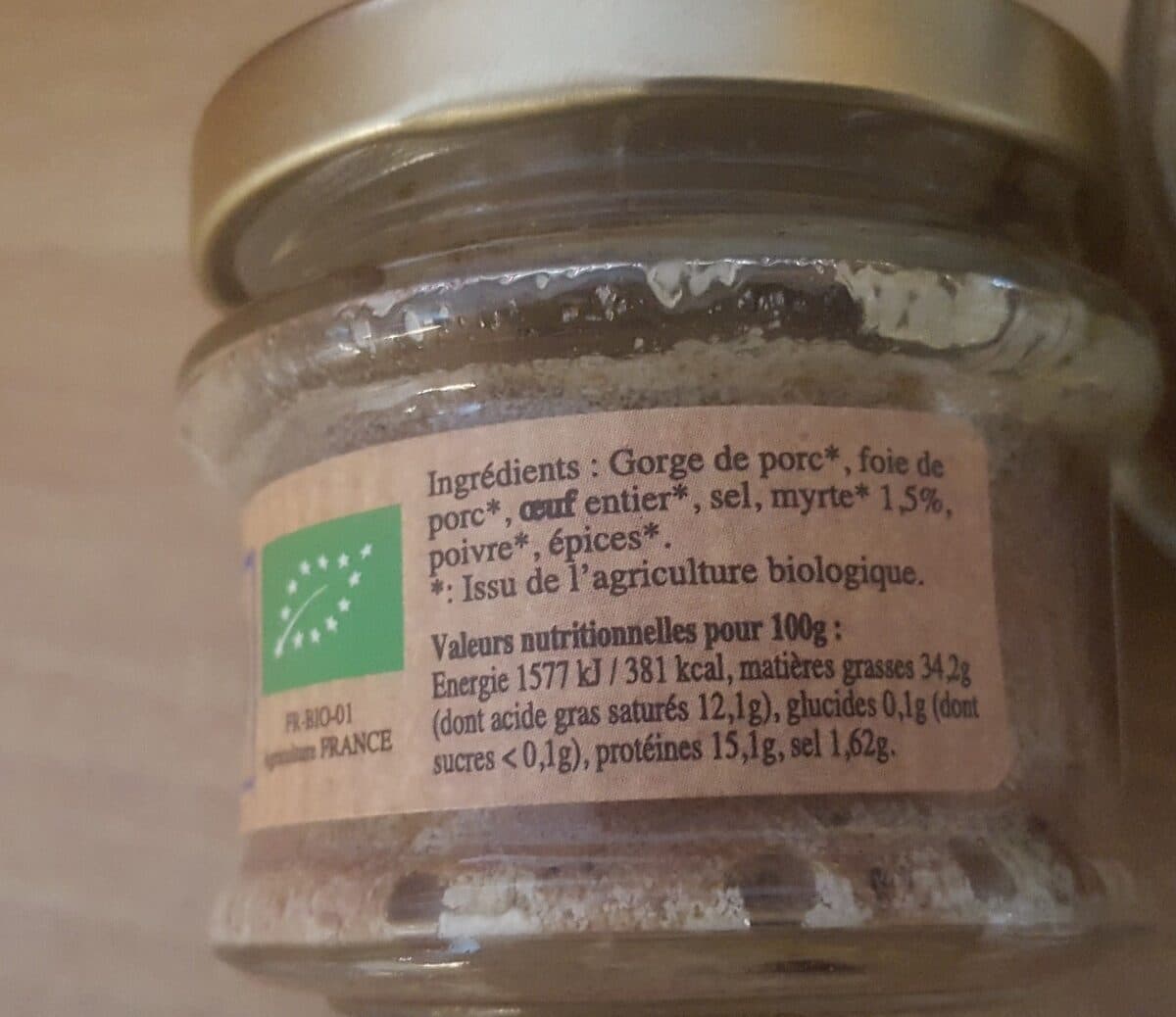 Open Food Facts Terrines artisanales biologiques corses packshot