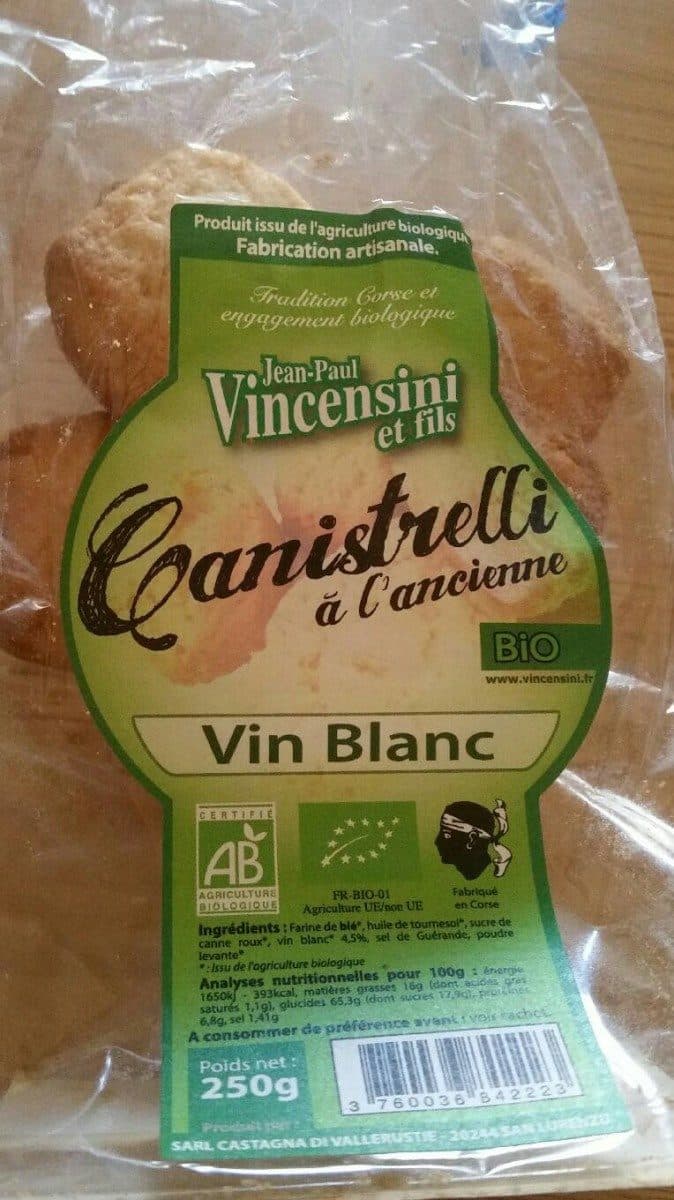 Jean-Paul Vincensini et fils CANISTRELLI VIN BLANC BIO 250 packshot