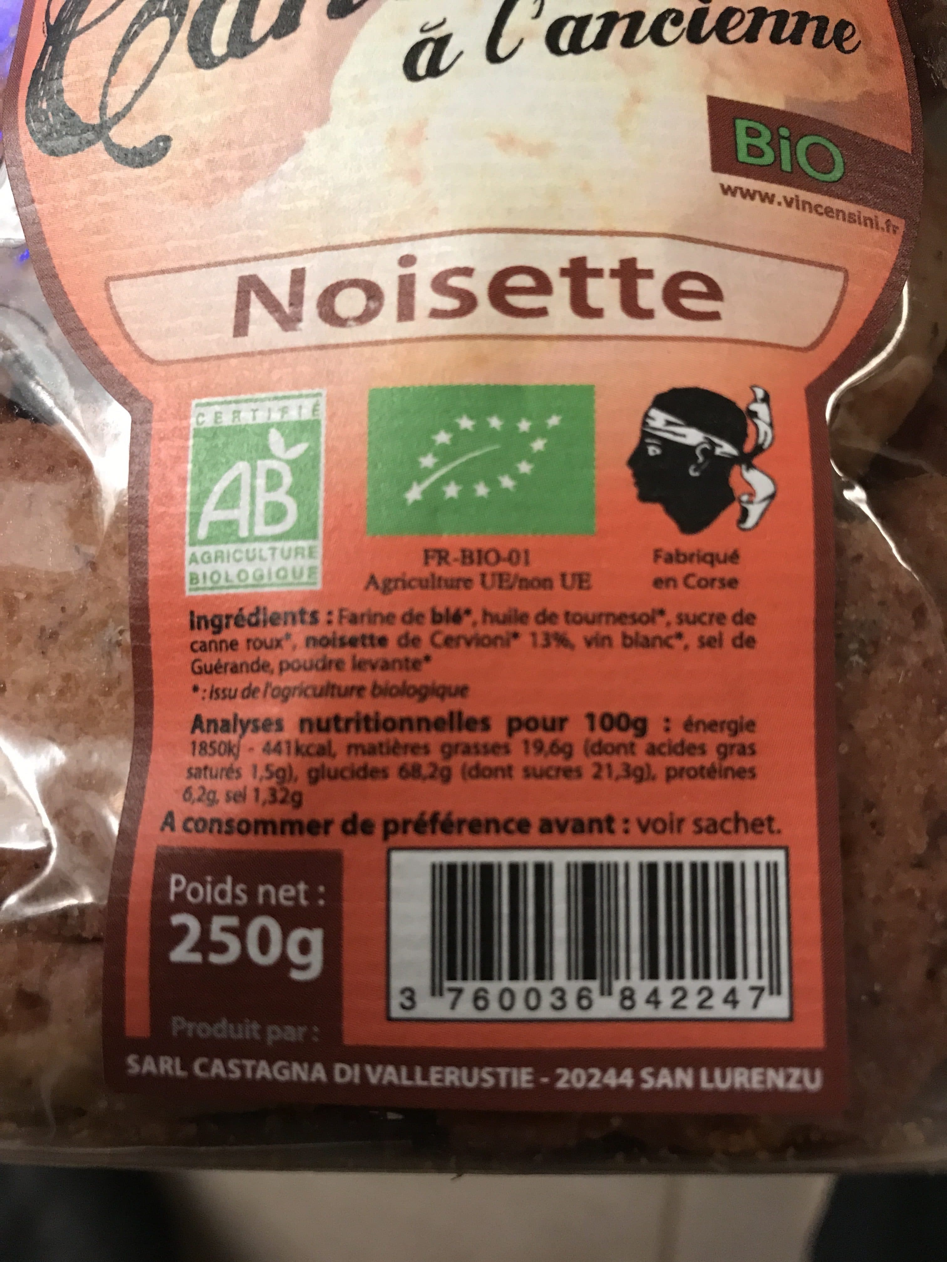 Vincensini Canistrelli packshot