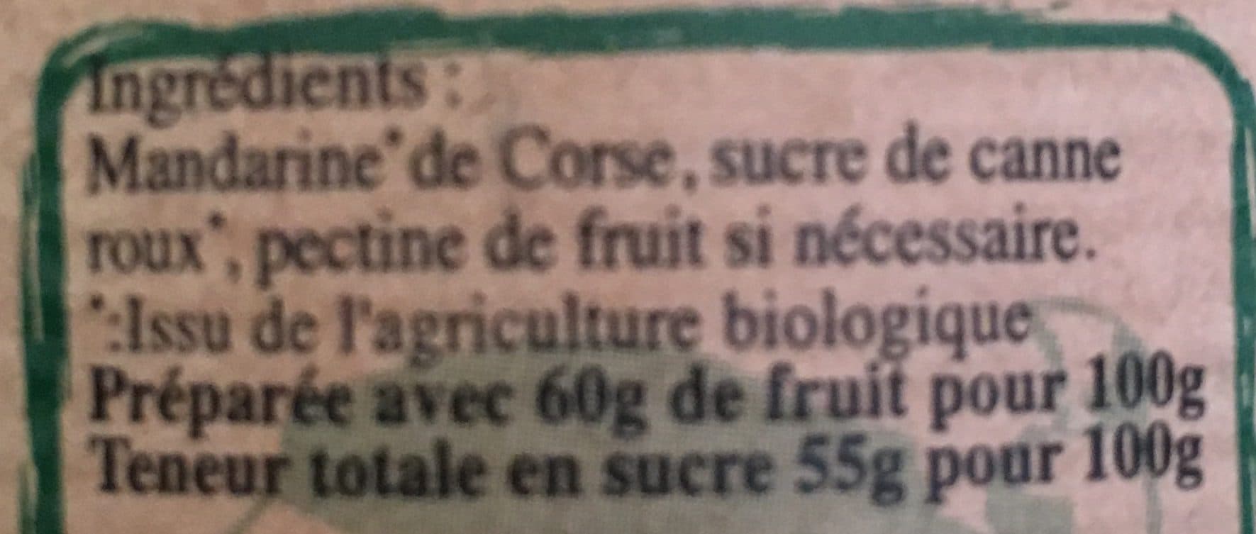 Jean-Paul Vicensini et Fils Mandarine Bio confiture packshot