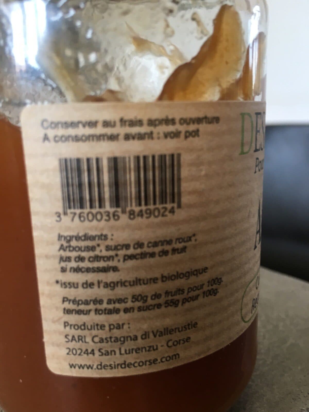 Désir de Corse Confiture Extra Arbouse packshot