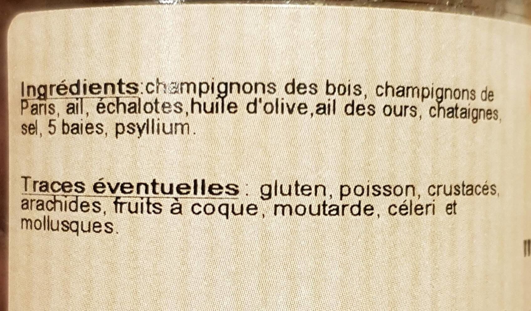 Open Food Facts Tartinade "La forestière" packshot