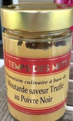Le Temps Des Mets Moutarde saveur truffe au poivre noir packshot