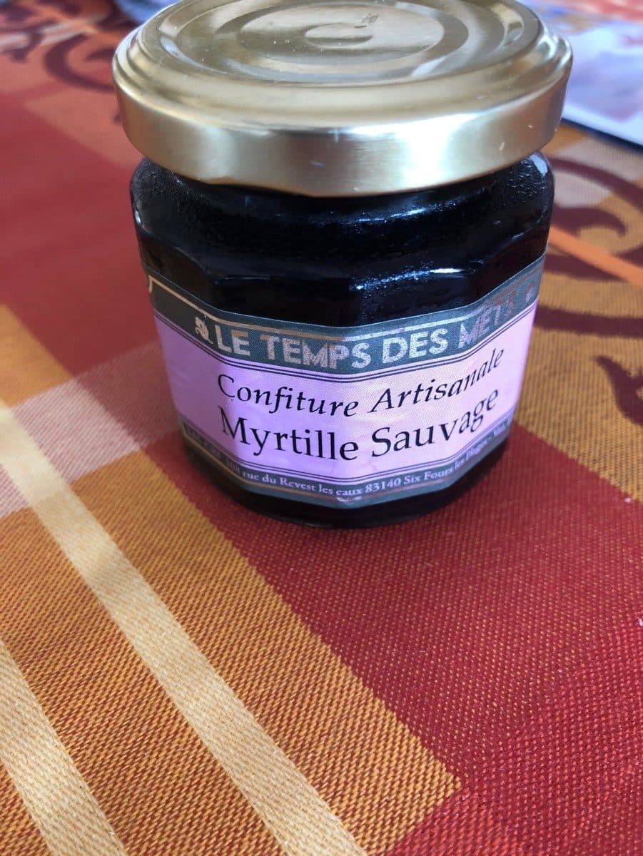 Le Temps Des Mets Confiture Myrtille Sauvage - 125 G - Le Temps Des Mets packshot