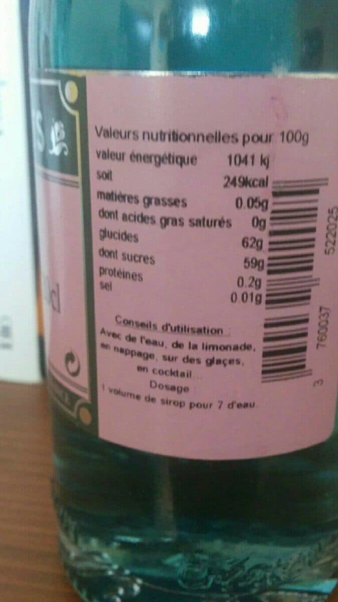 Open Food Facts Sirop saveur violette packshot