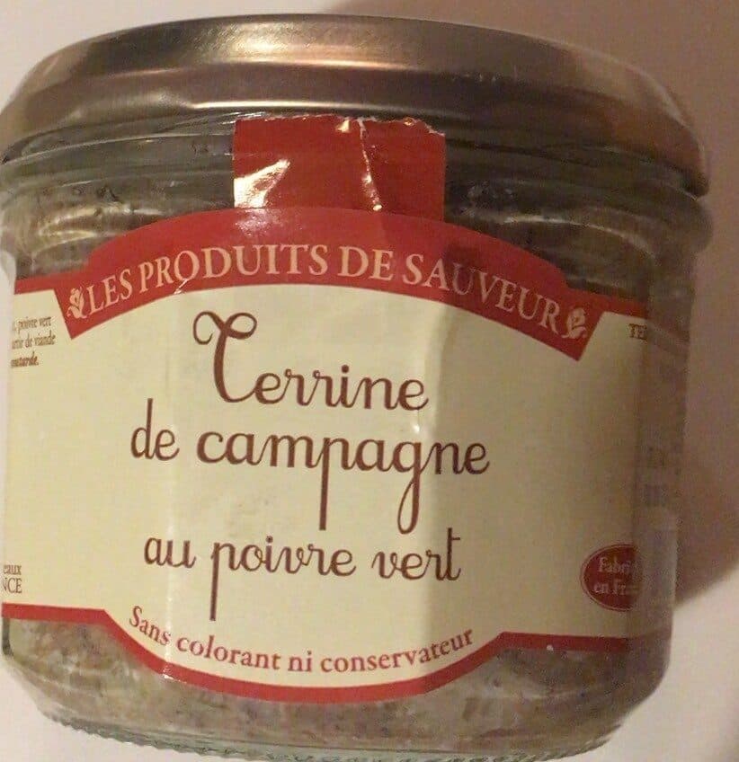 Les Produits De Sauveur Terrine de campagne au poivre vert packshot