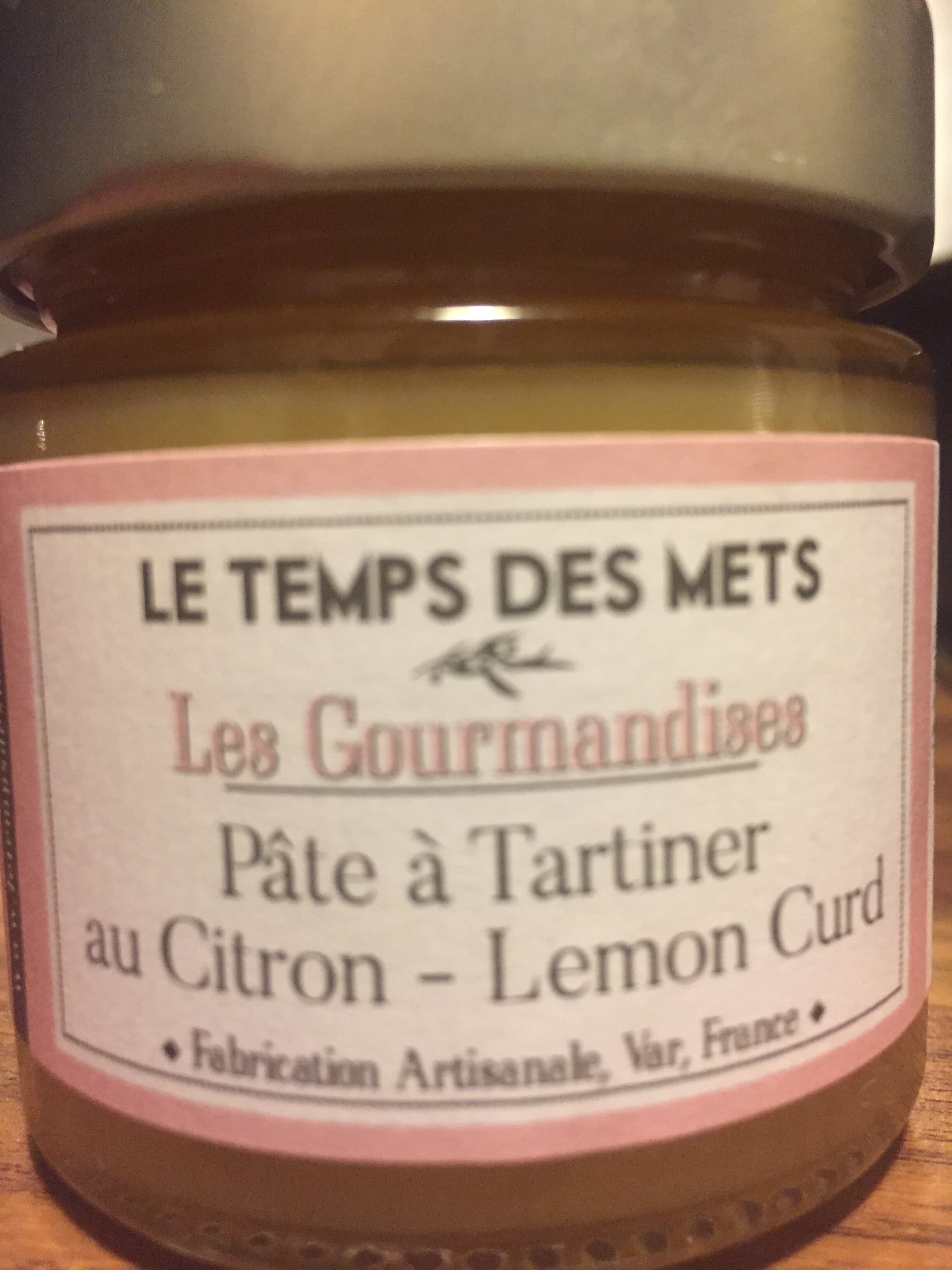Le Temps Des Mets Crème De Citron - 125 G - Le Temps Des Mets packshot