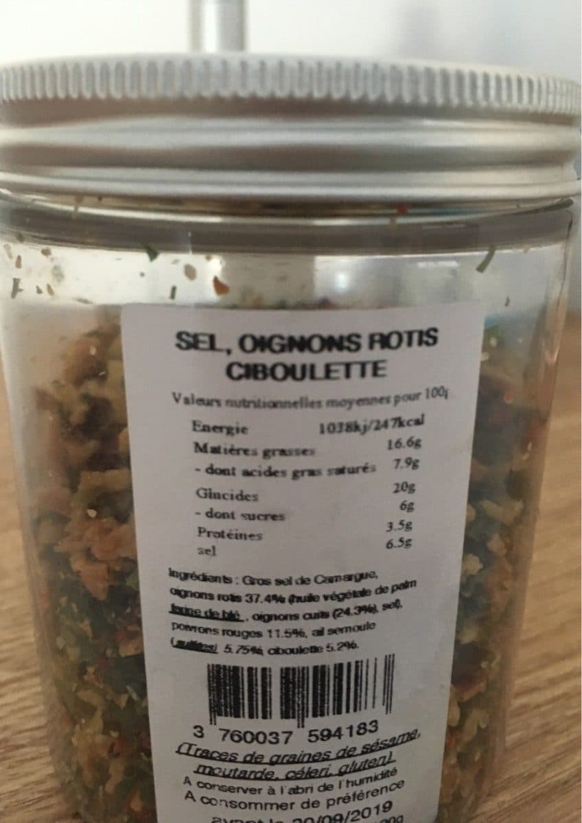 Le Temps Des Mets Sel de Camargue, oignons rotis, ciboulette packshot