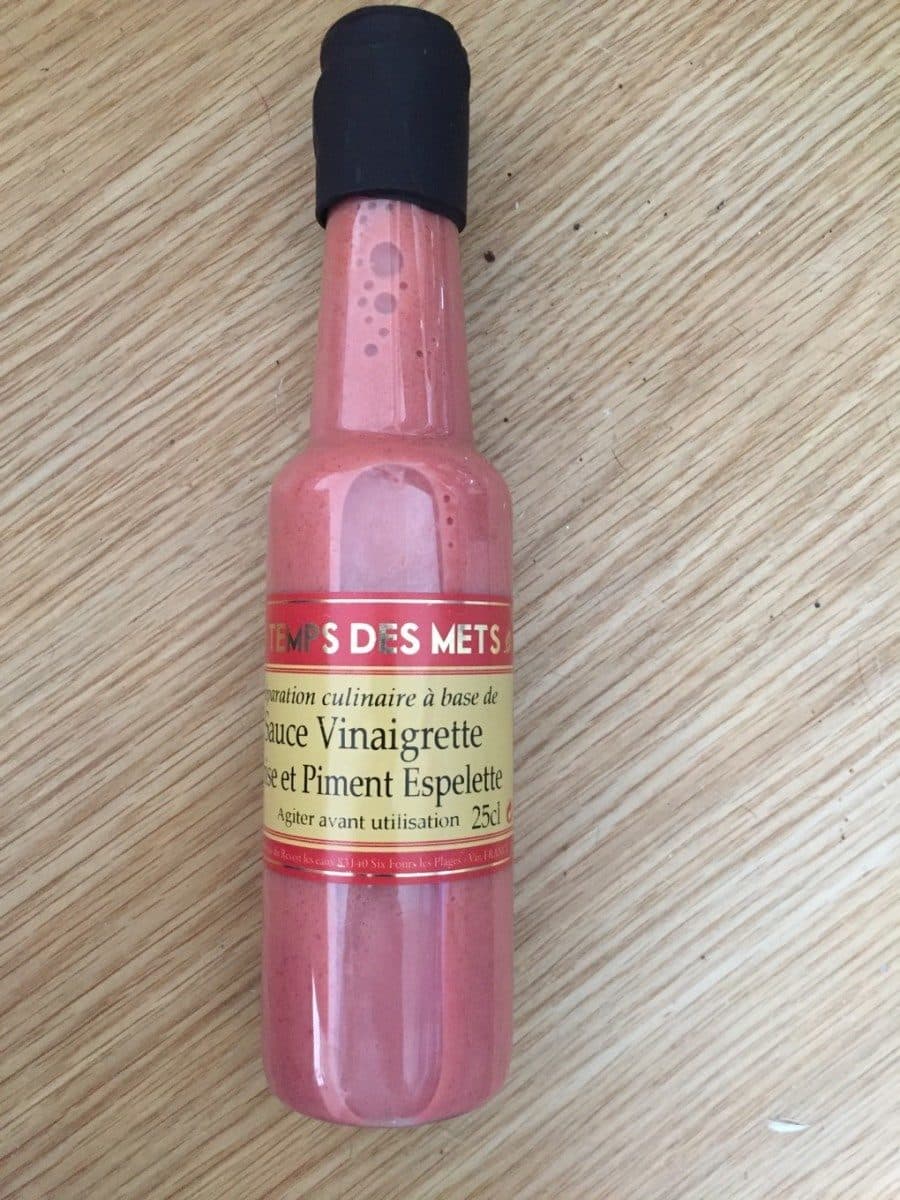 Open Food Facts Sauce vinaigrette cerise et piment d'espelette packshot