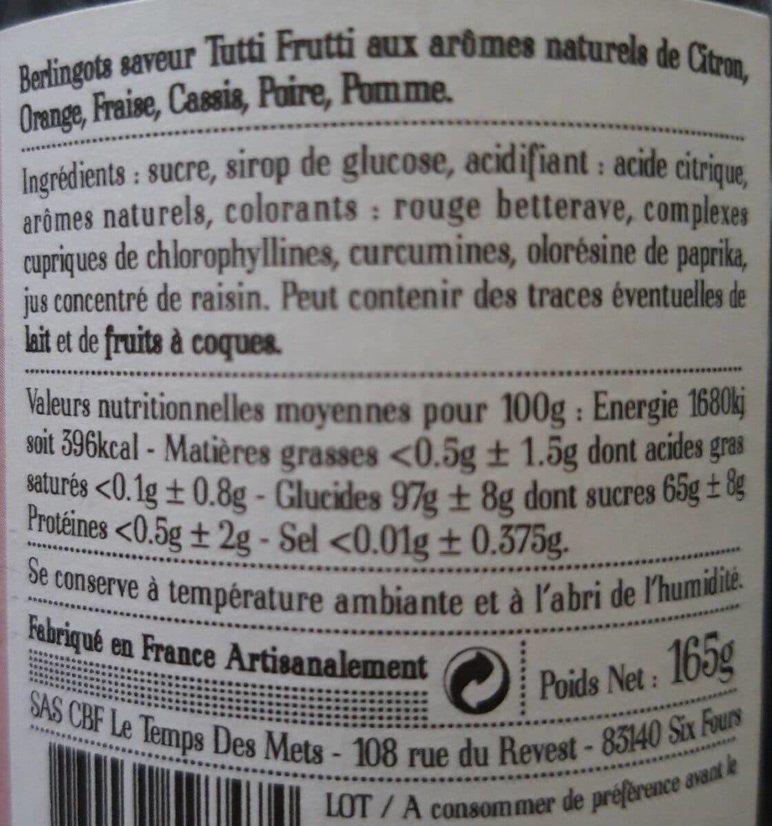Le Temps Des Mets Les gourmandises packshot