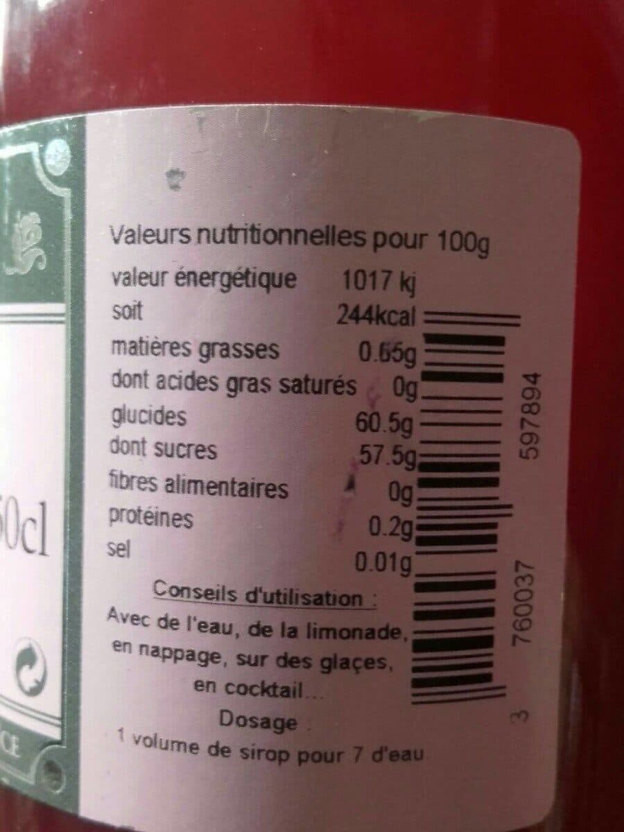 Open Food Facts Sirop saveur tarte aux fraises packshot