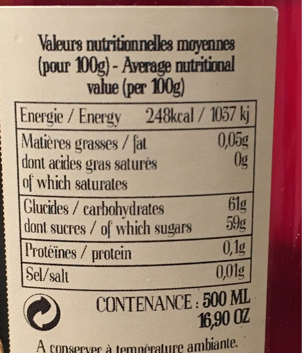 Le Temps Des Mets Sirop de noel packshot