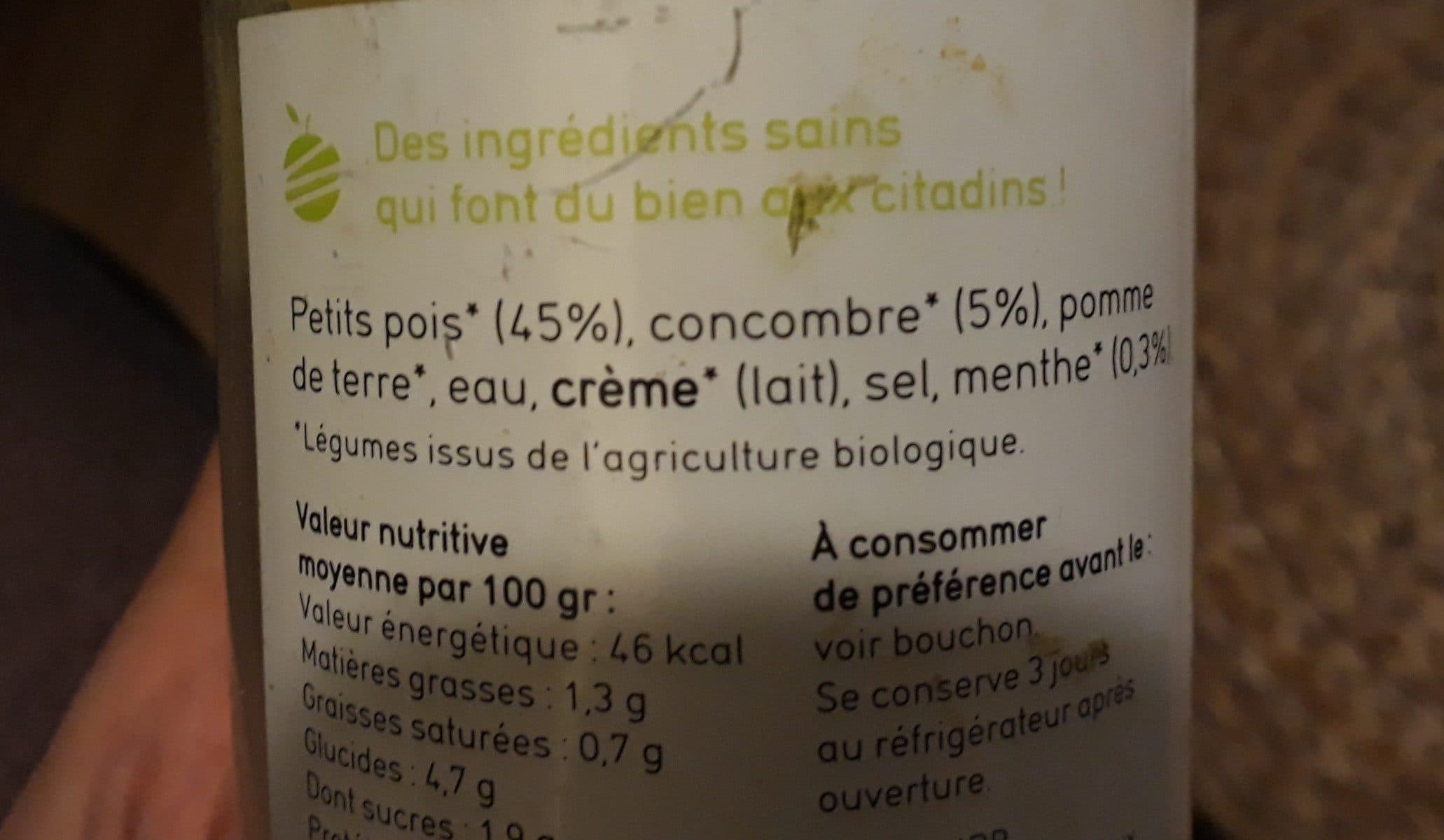 Fruisy Soupe concombre petits pois menth packshot