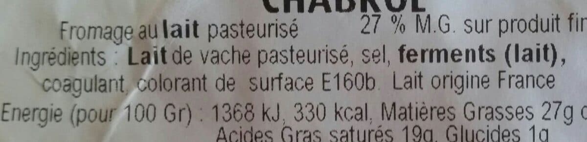 Cartry Chabrol frais emballe packshot
