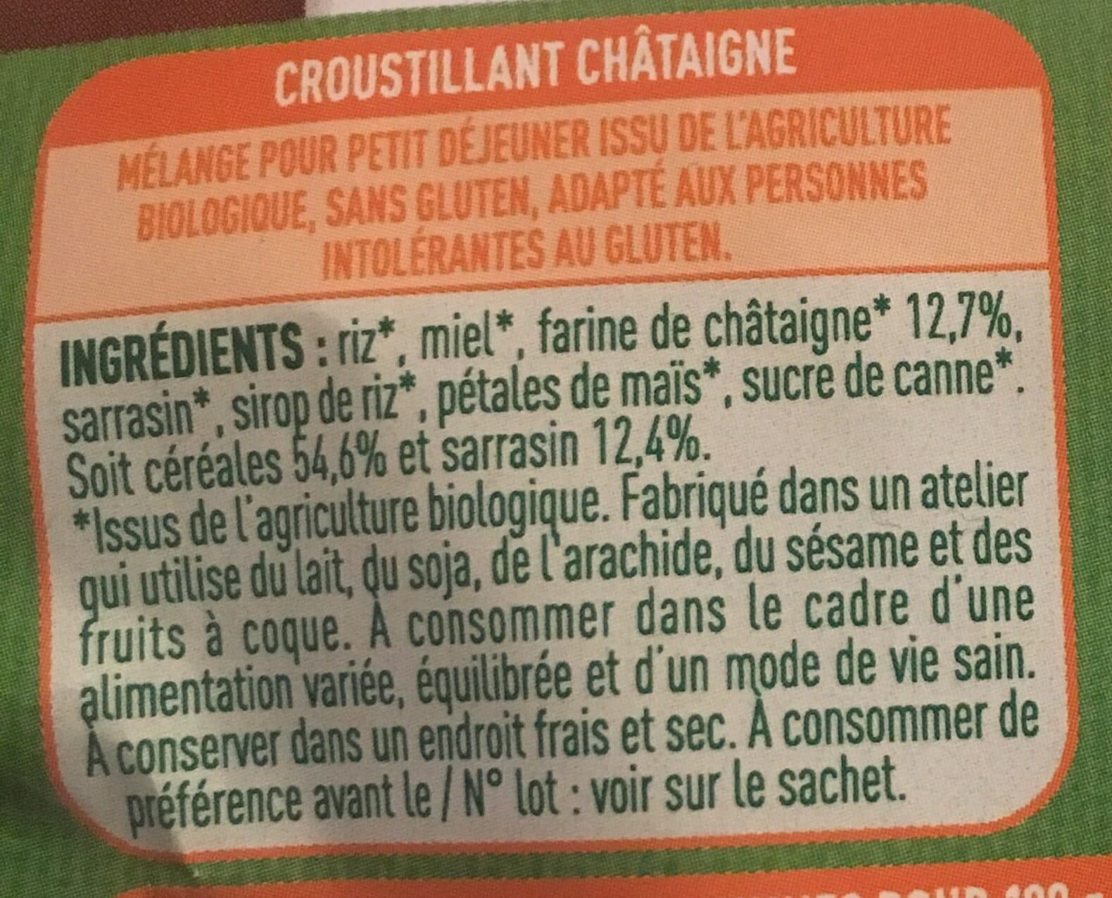 VALPI BIO Croustillant chataigne packshot