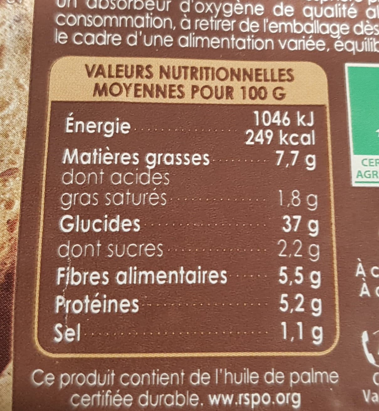 Valpibio Grand bio aux grains packshot