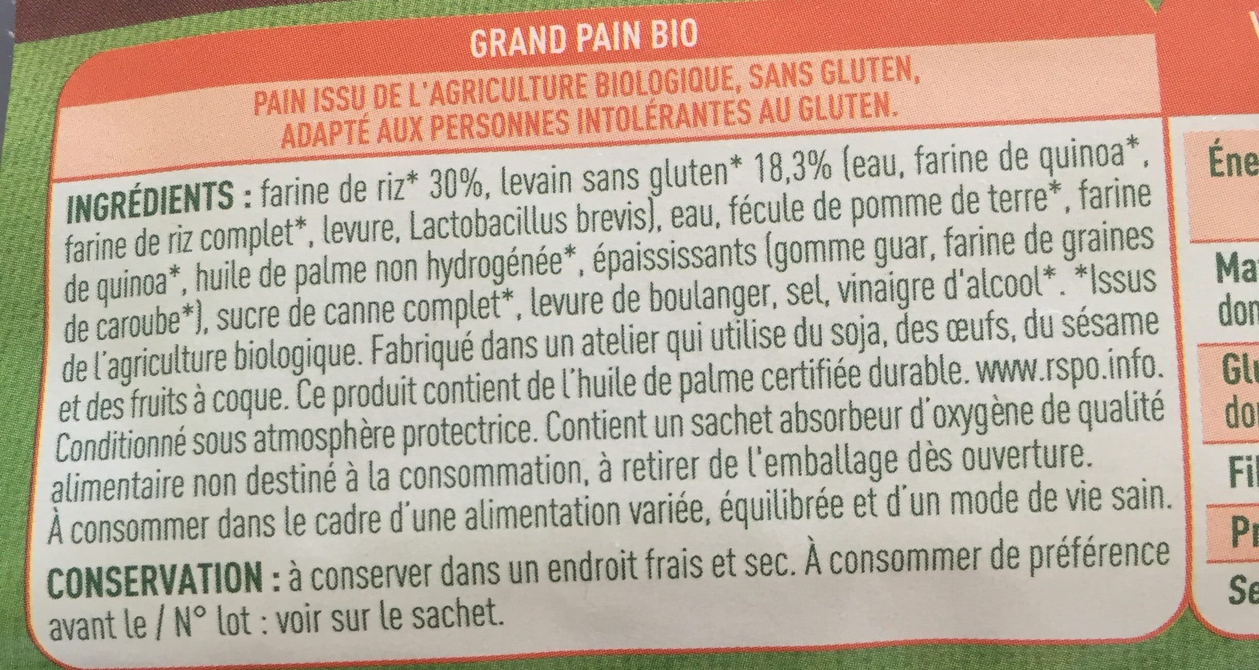 VALPI BIO Le Grand - Pain Bio - 350 G - Valpibio packshot